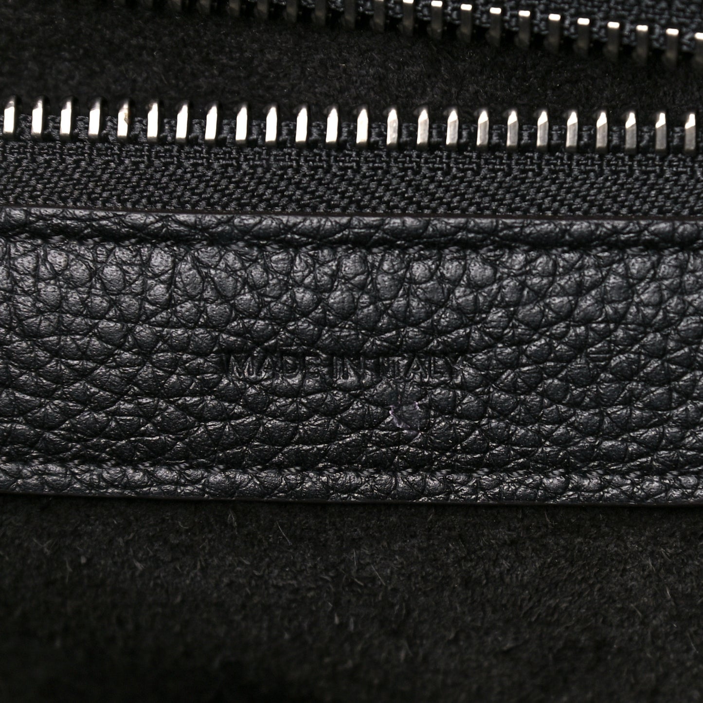 Drummed Calfskin Micro Luggage Black
