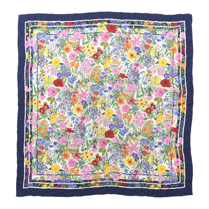 Gucci Silk Giardino Floral Polka Dot Square Scarf Multicolor 1 of 4