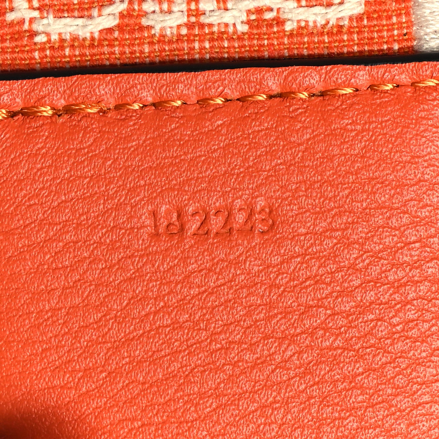 Loewe Calfskin Jacquard Anagram Strap Orange 5 of 5