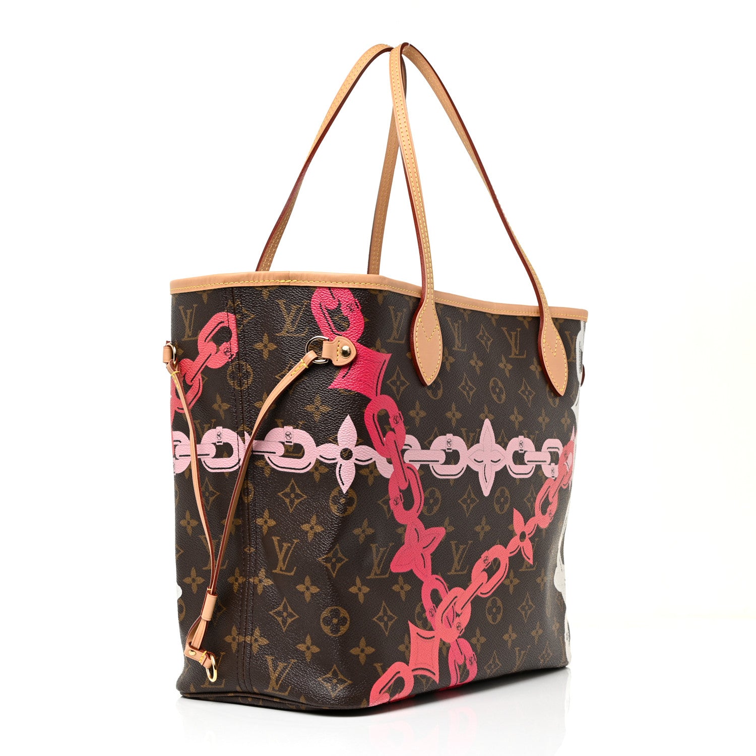 Louis Vuitton Monogram Bay Neverfull MM Rose Ballerine Poppy 4 of 10