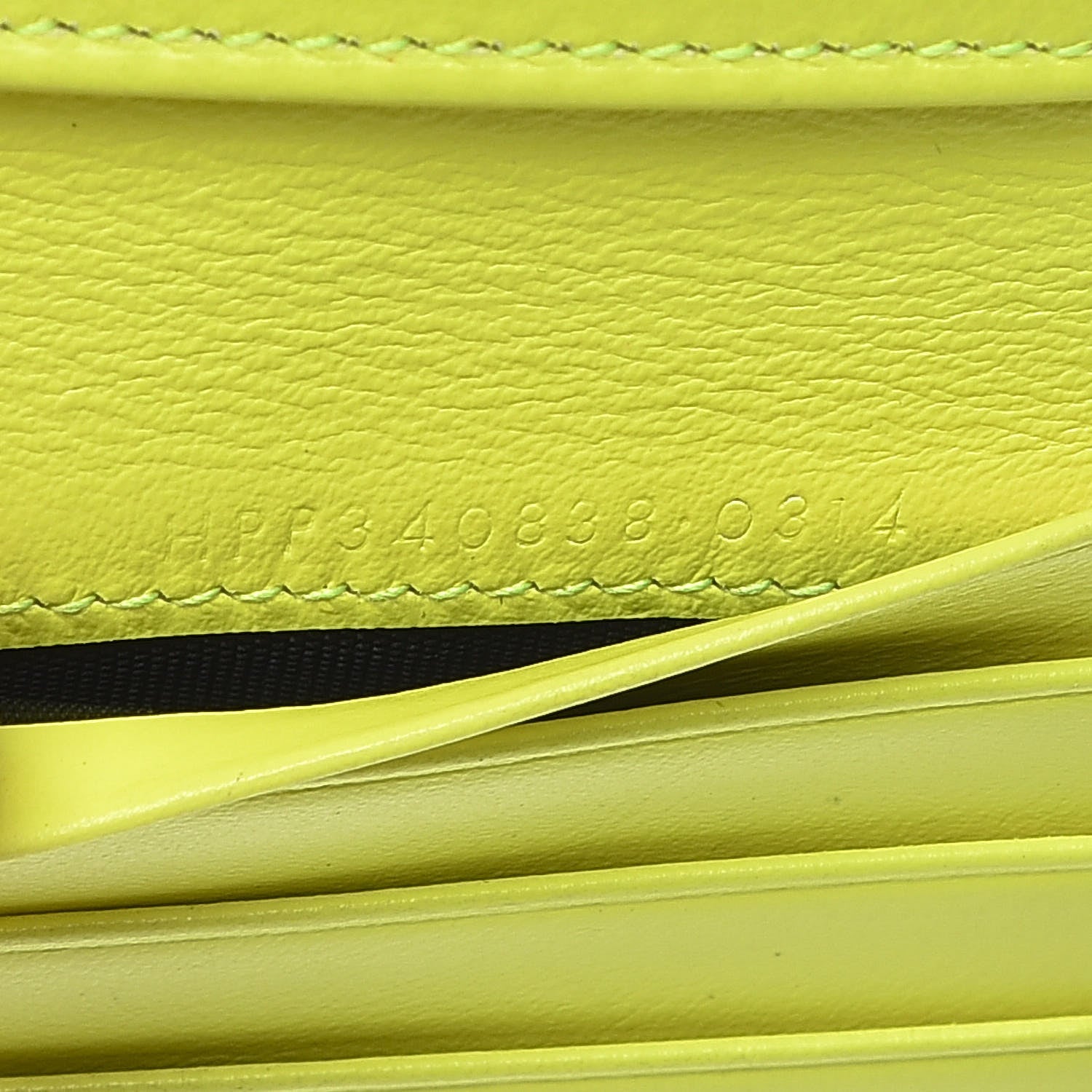 Saint Laurent Grain De Poudre Letters Compact Wallet Fluo Yellow 7 of 14