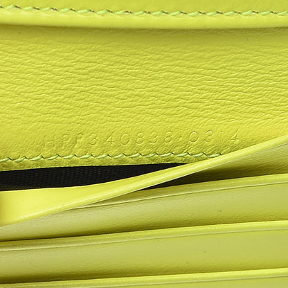 Saint Laurent Grain De Poudre Letters Compact Wallet Fluo Yellow 7 of 14