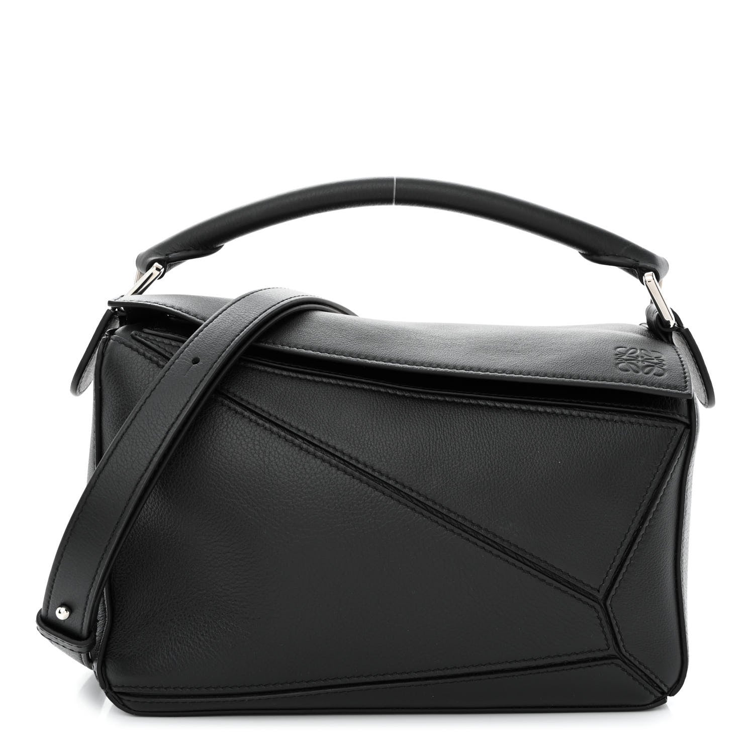 Loewe Calfskin Small Puzzle Bag Black 1 of 11