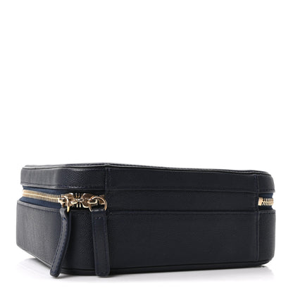 Chanel Caviar Quilted Medium CC Filigree Vanity Case Navy 4 of 10