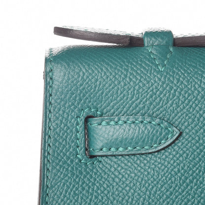 Hermes Epsom Kelly Pochette Clutch Malachite 23 of 24