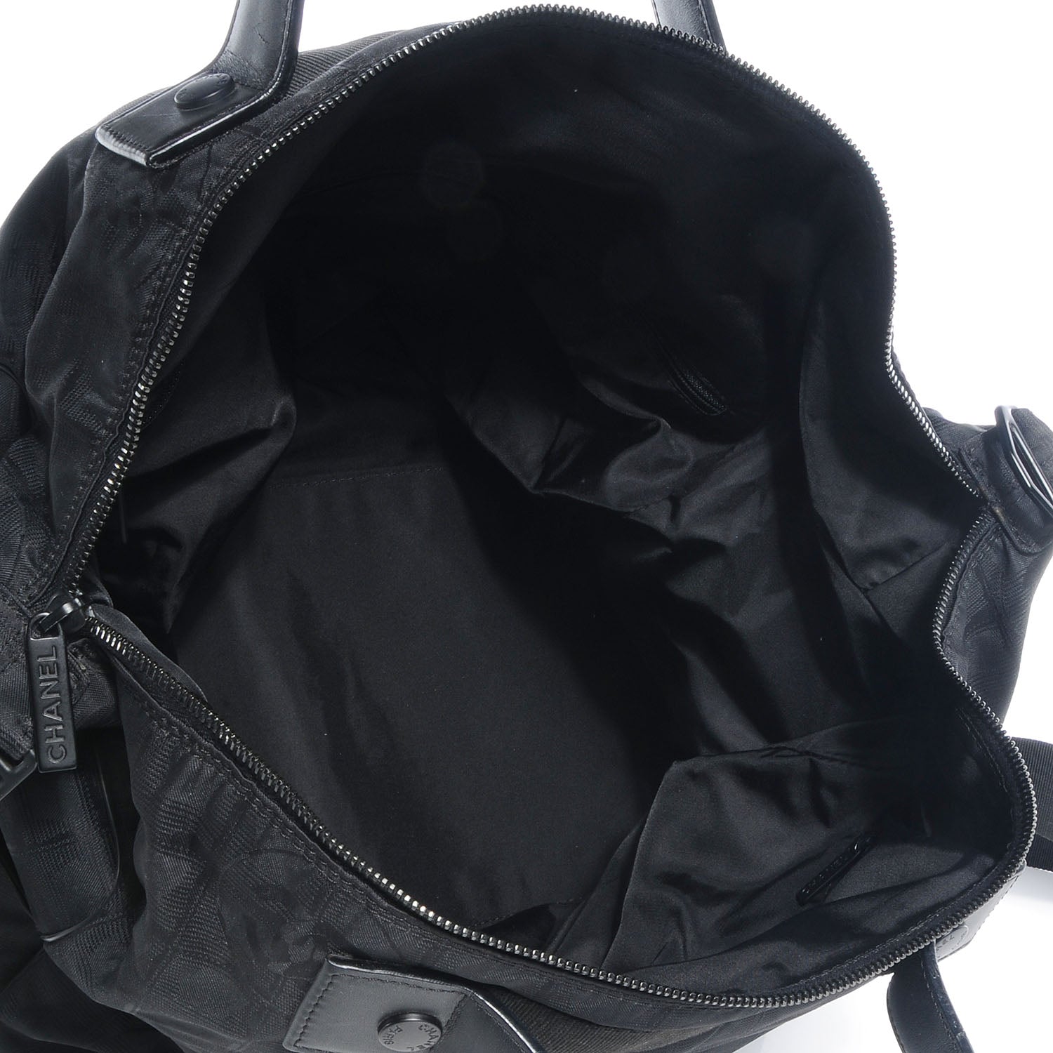 Chanel Nylon Travel Duffel Bag Black 5 of 8