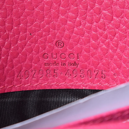 Gucci Dollar Calfskin Mini GG Marmont Chain Wallet Box Pink 9 of 10