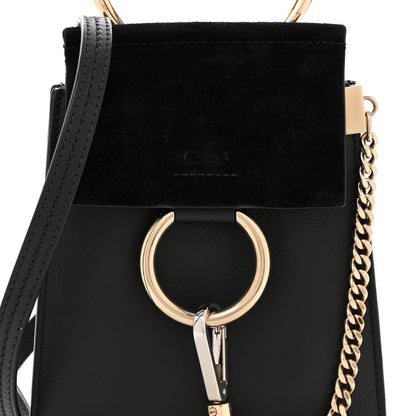 Chloe Suede Calfskin Mini Faye Bracelet Bag Black 8 of 11