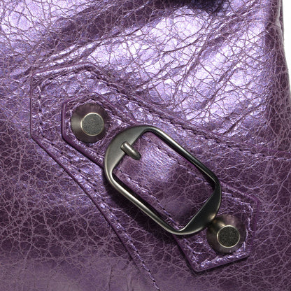 Balenciaga Agneau Envelope Clutch Metallic Purple 8 of 11