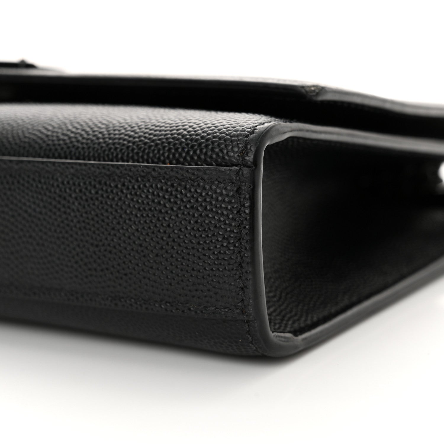 Saint Laurent Grain De Poudre Small Monogram Monochrome Kate Satchel Black 10 of 22