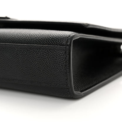 Saint Laurent Grain De Poudre Small Monogram Monochrome Kate Satchel Black 10 of 22