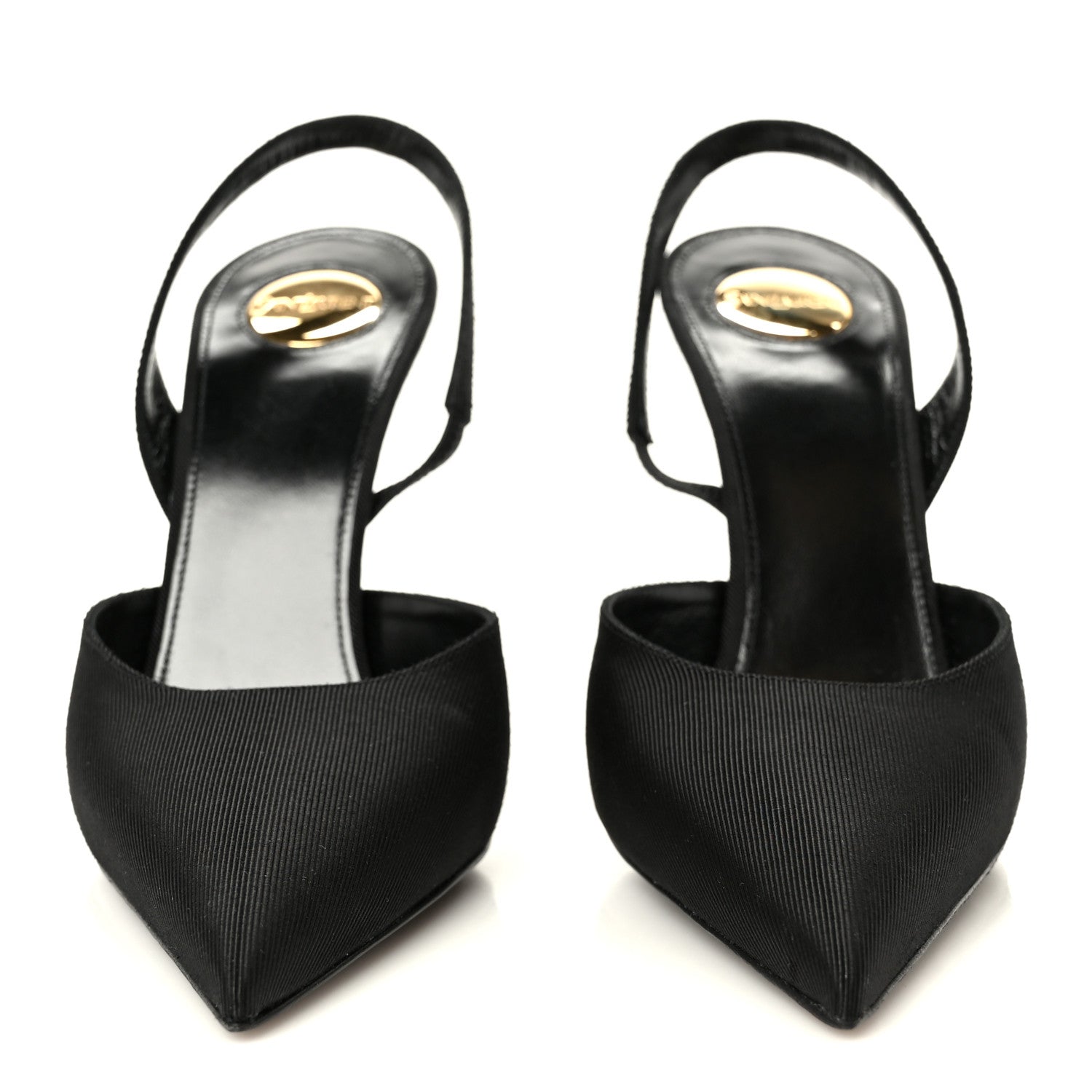 Saint Laurent Grosgrain Penelope Slingback Pump 38 Black 3 of 10