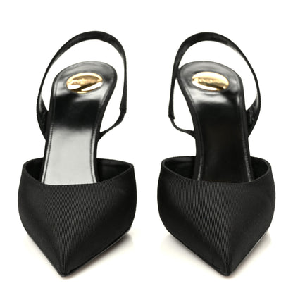 Saint Laurent Grosgrain Penelope Slingback Pump 38 Black 3 of 10