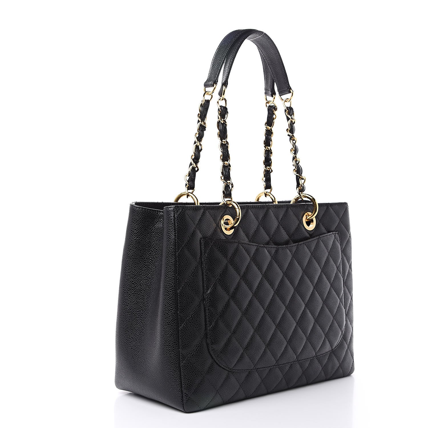 Chanel Caviar Quilted Grand Shopping Tote GST Black 3 of 10