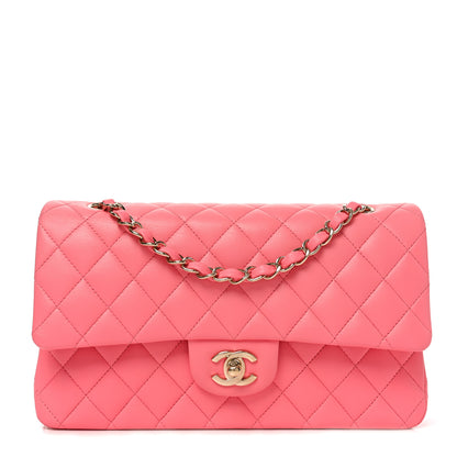 Chanel Lambskin Quilted Medium Double Flap Pink 1 of 10