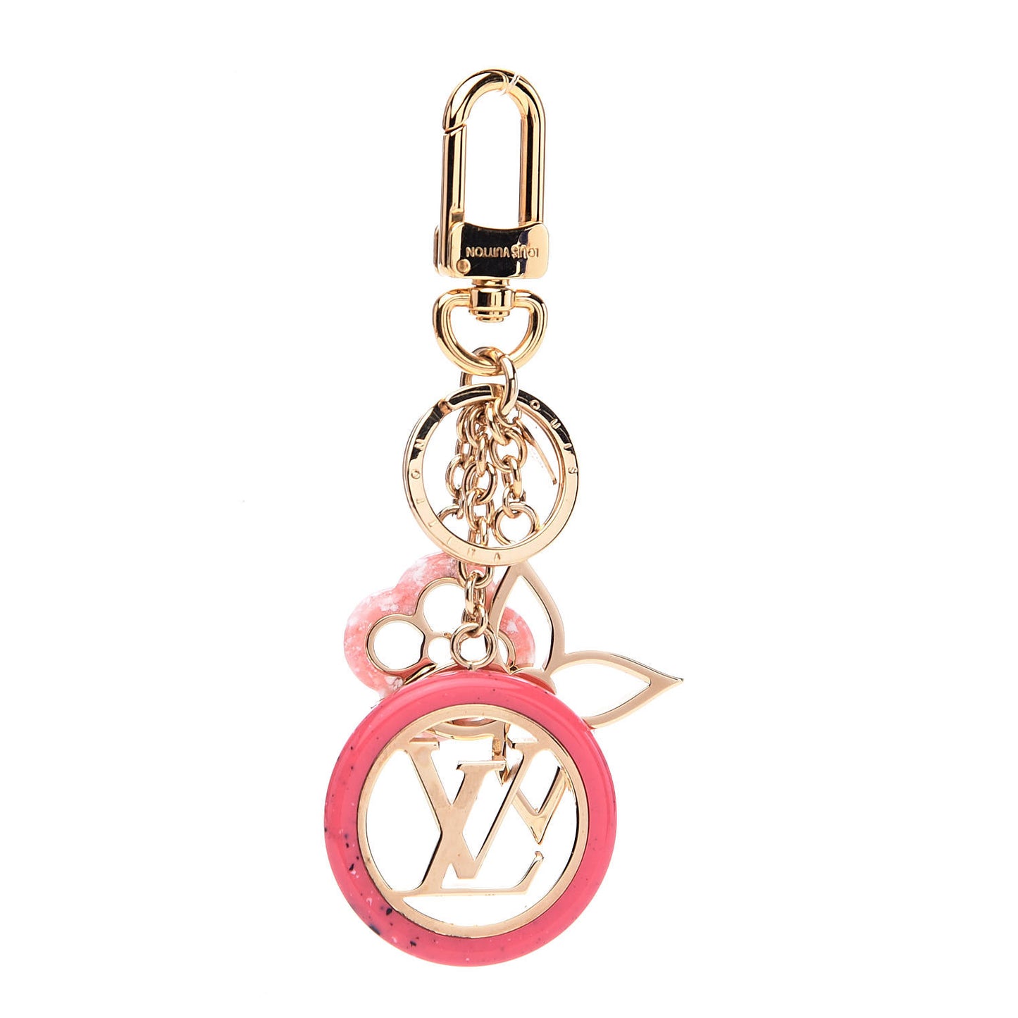 Colorline Bag Charm Key Holder Pink Glitter