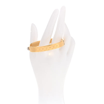 Louis Vuitton Brass Monogram Nanogram Cuff M Gold 2 of 5