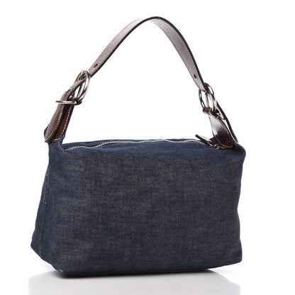 Prada Denim Shoulder Bag Bleu 3 of 10