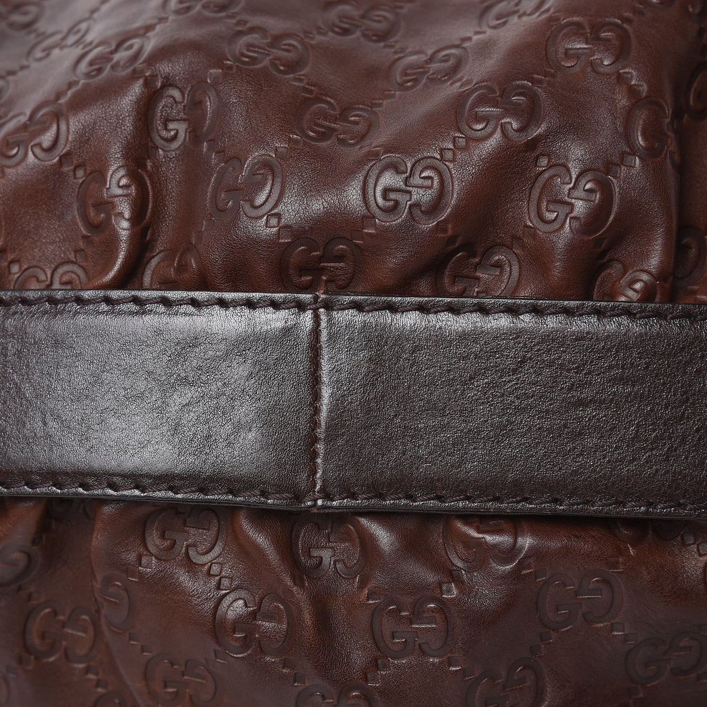 Guccissima Medium Interlocking Icon Shoulder Bag Dark Brown