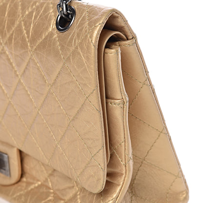 Chanel Metallic Aged Calfskin Quilted 2.55 Reissue 227 Flap Gold 14 of 16