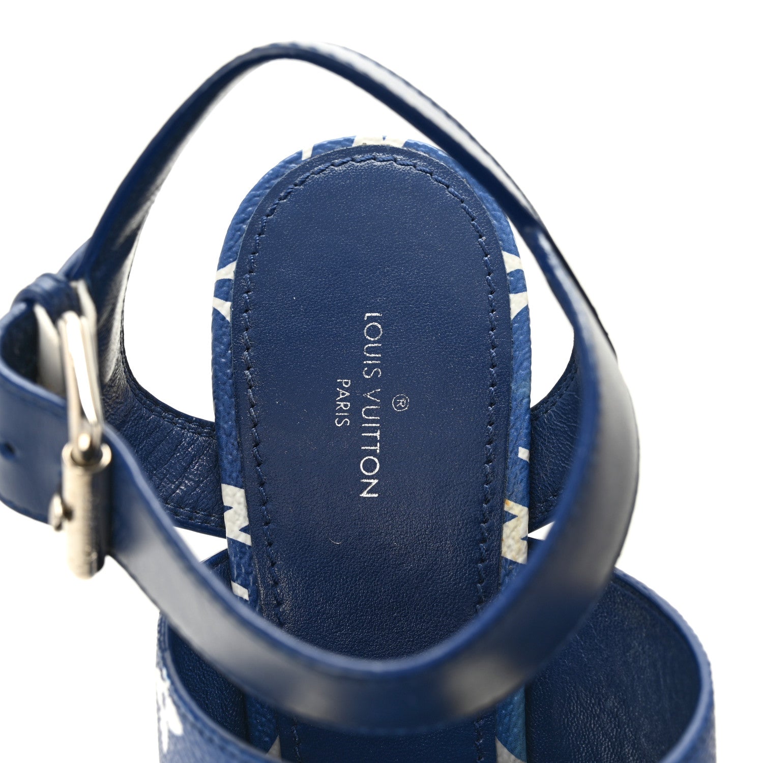 Louis Vuitton Monogram Escale Starboard Wedge Sandal 40 Blue 7 of 11
