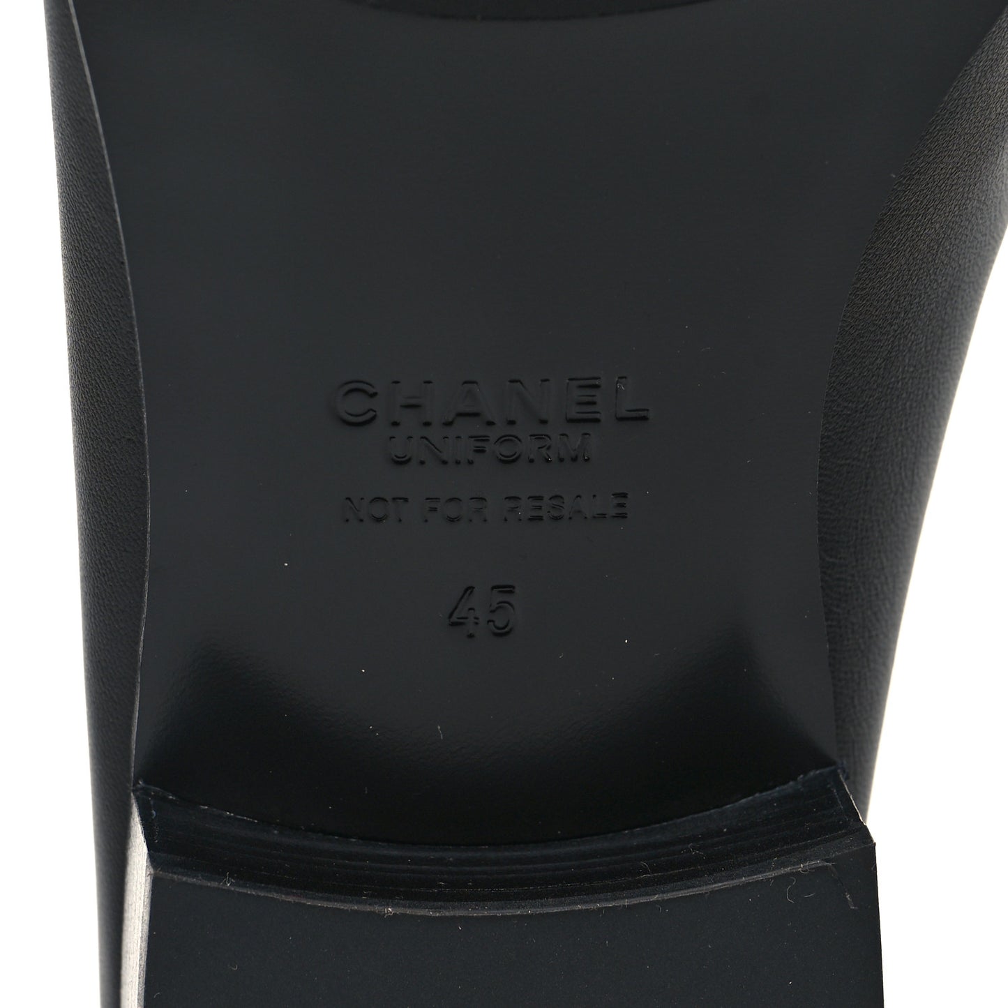 Calfskin Mens Stitched CC Loafers 45 Black
