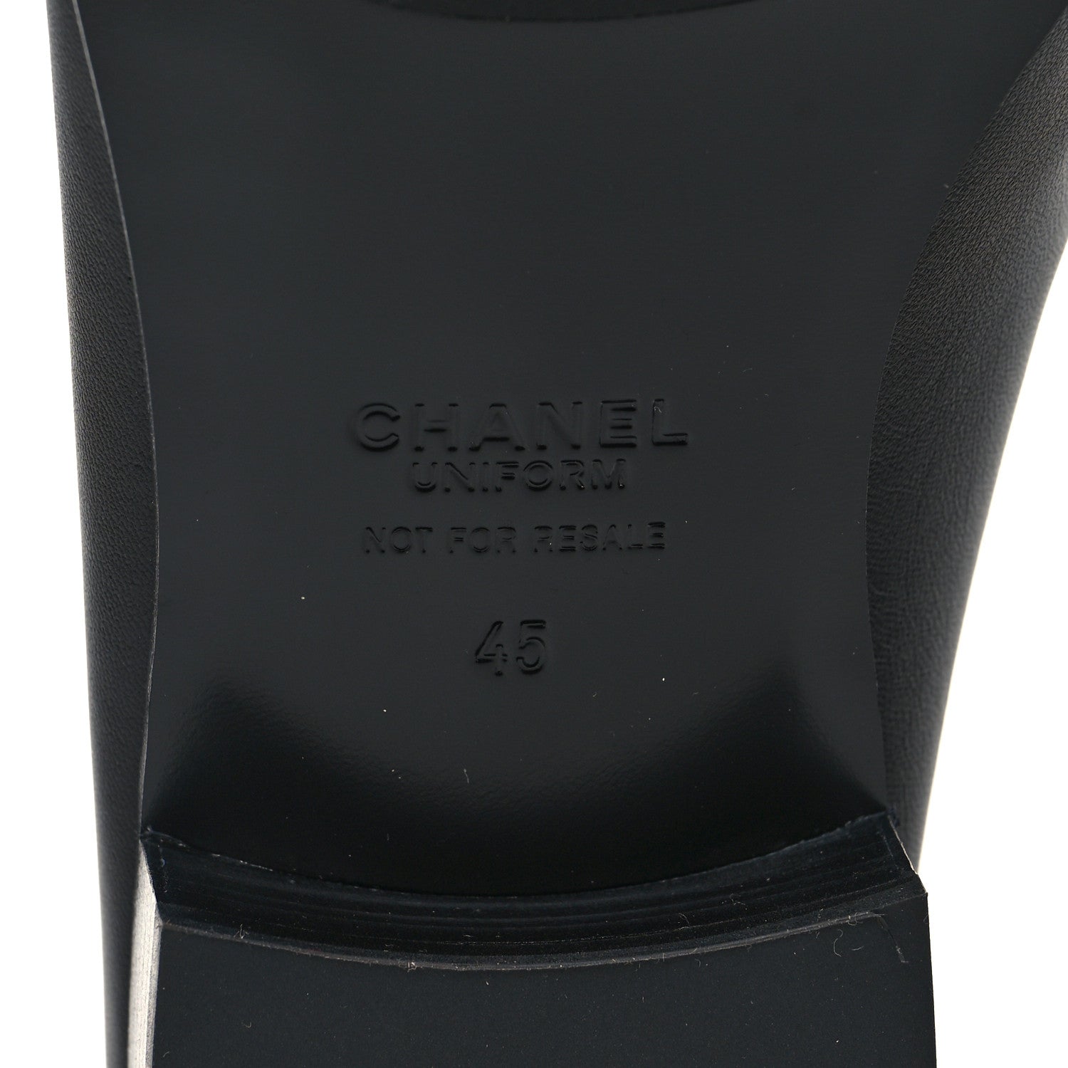 Chanel Calfskin Mens Stitched CC Loafers 45 Black 8 of 9