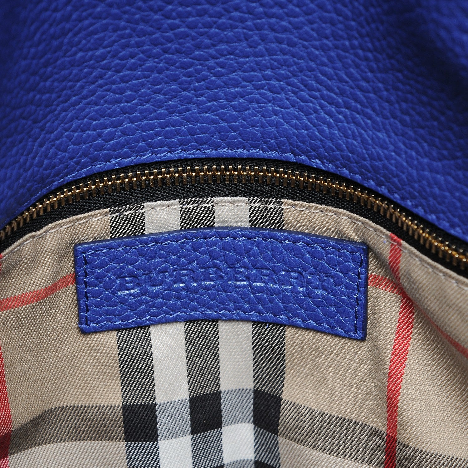 Burberry Grainy Calfskin Medium Cale Hobo Brilliant Blue 6 of 8