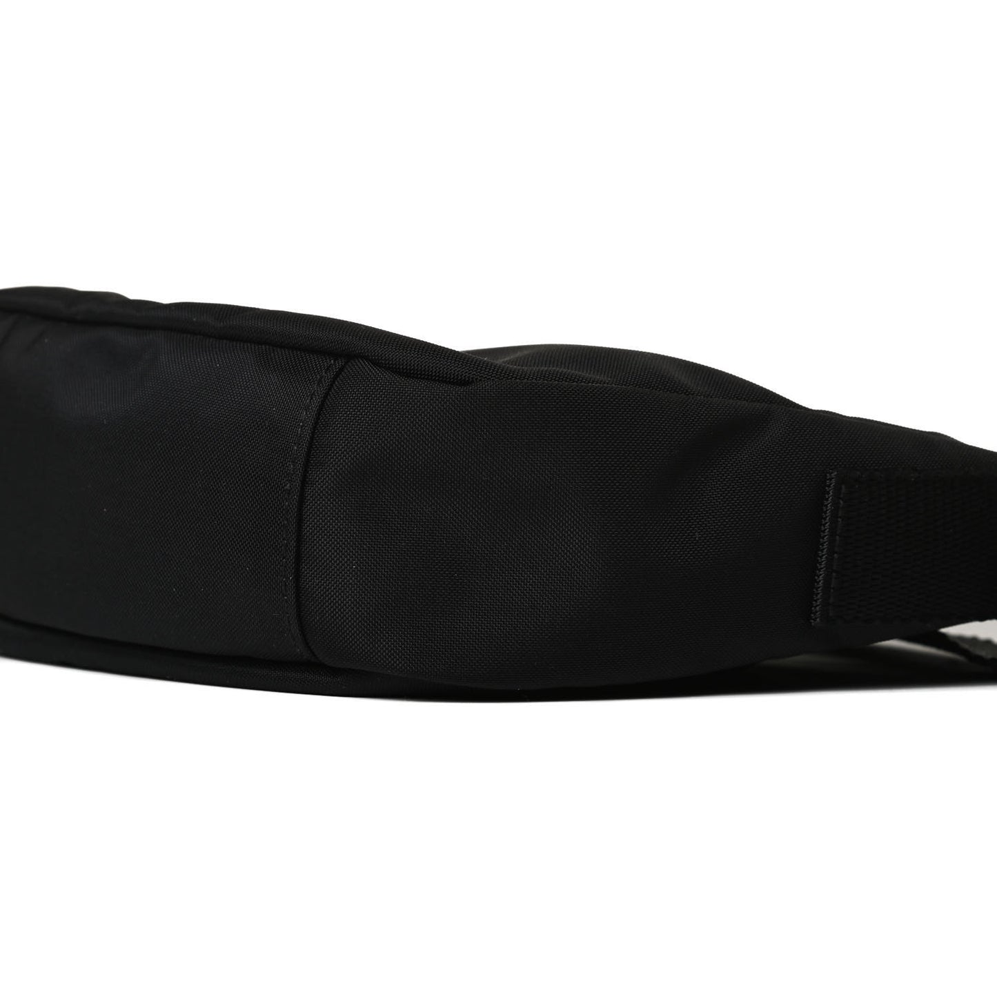 Recycled Sport Nylon Logo Embroidered Wheel Sling Bag Black White
