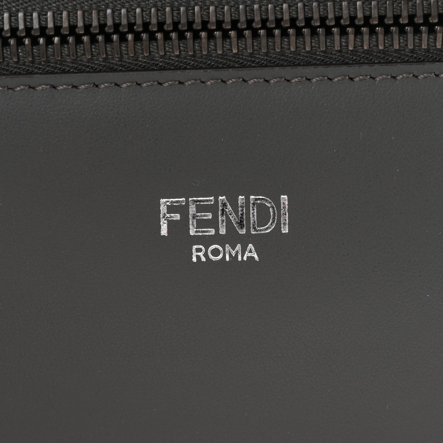 Cuoio Romano Vitello Cover Glazed Fabric Bi-Color FF 1974 Mini Peekaboo I SEE U Satchel Asfalto Praline Tobacco Moro