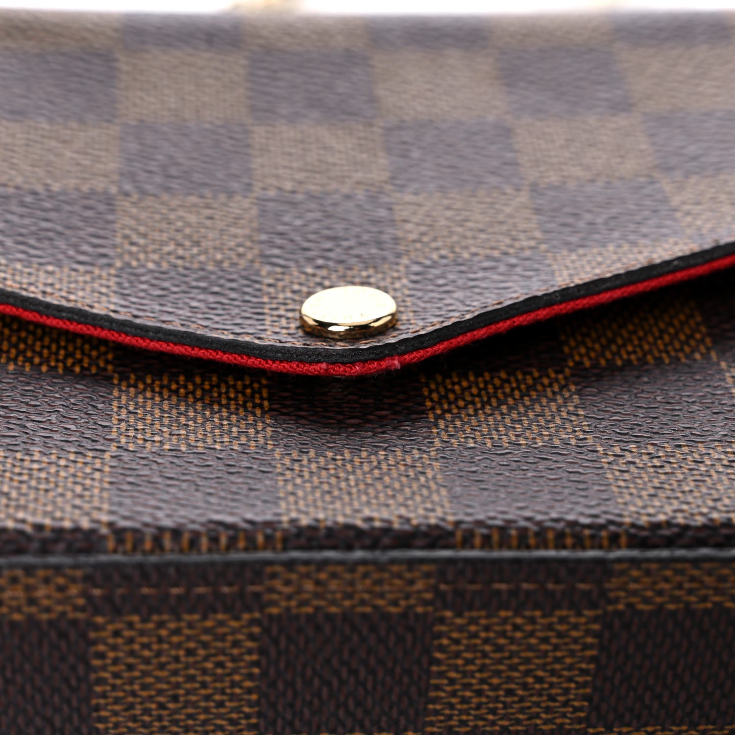 Louis Vuitton Damier Ebene Pochette Felicie Chain Wallet 14 of 15