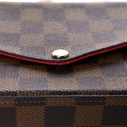 Louis Vuitton Damier Ebene Pochette Felicie Chain Wallet 14 of 15