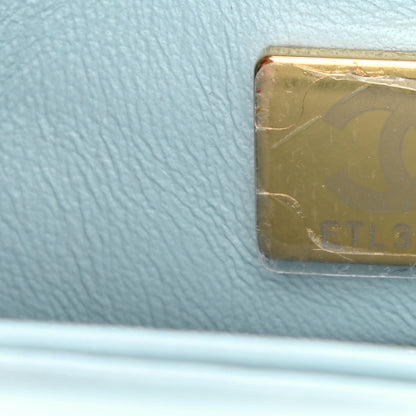 Chanel Caviar Quilted Extra Mini Coco Handle Flap Light Blue 6 of 10