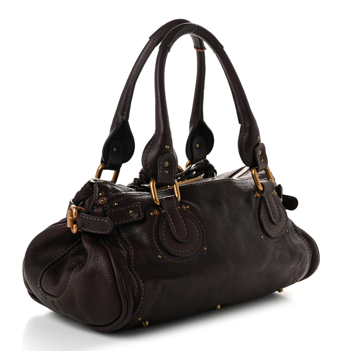 Calfskin Medium Paddington Satchel Chocolate