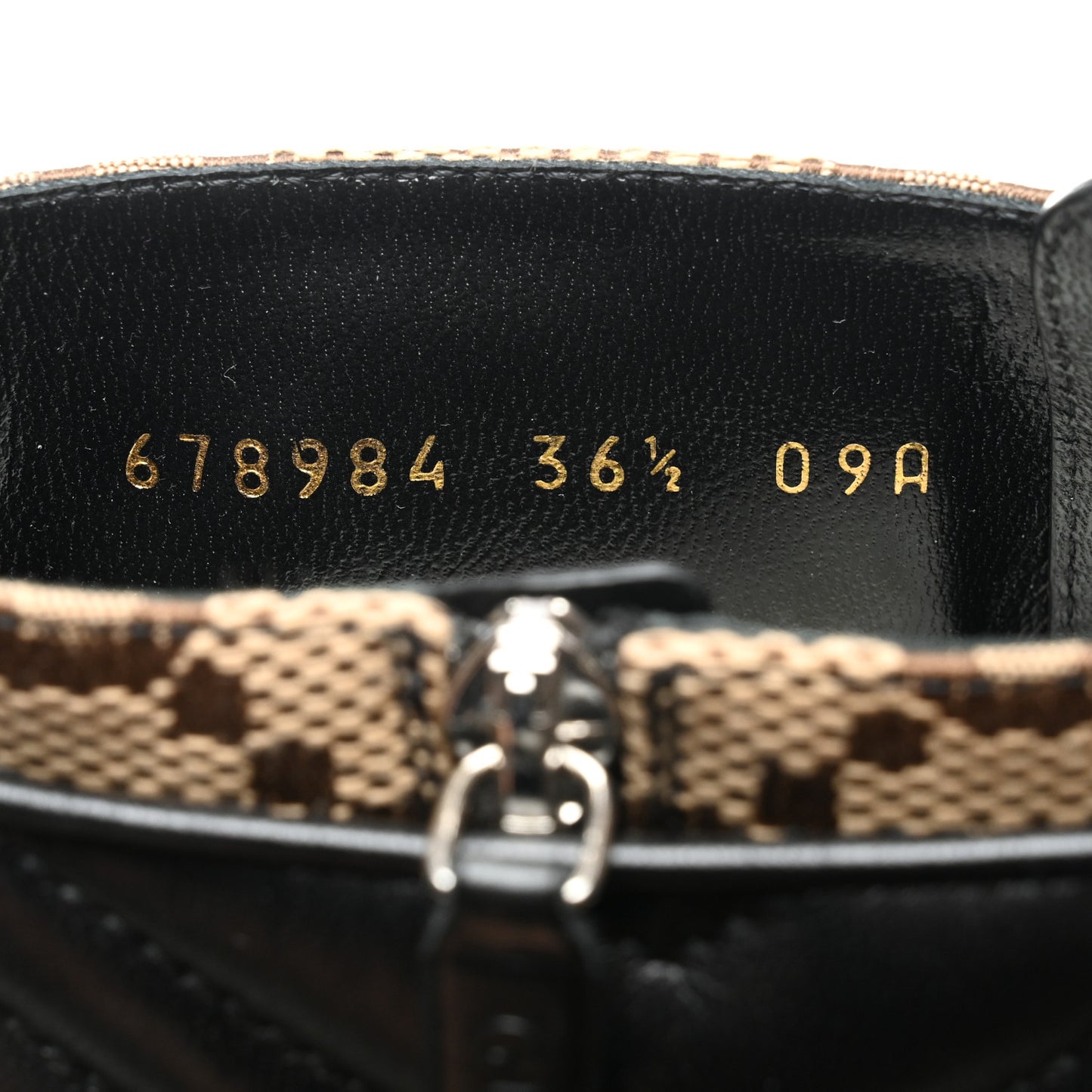 Flores Calfskin Monogram Maxi GG Nappa Matelasse Double G 40mm Ankle Boots 36.5 Black Camel Ebony