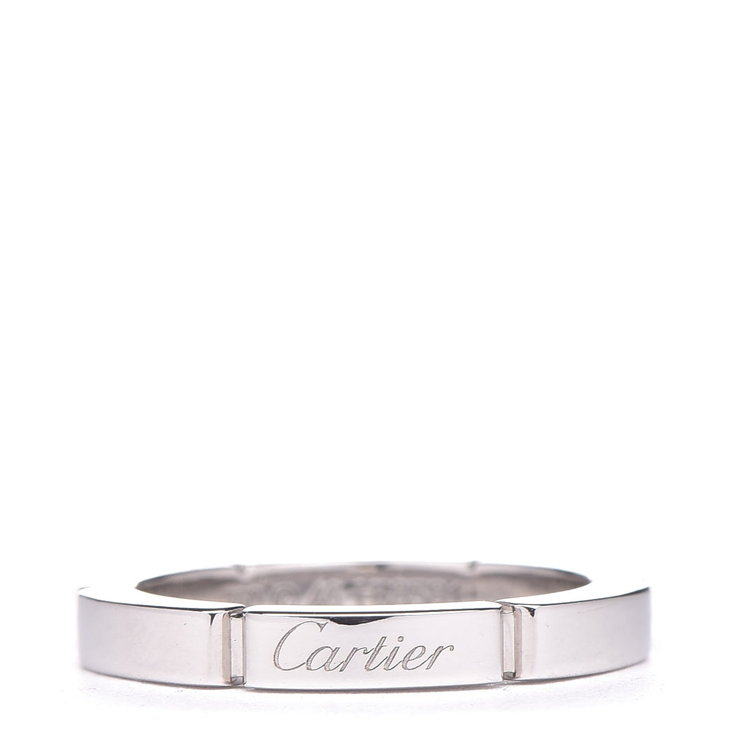 Cartier 18K White Gold 2.5mm Maillon Panthere Wedding Band Ring 46 3.75 1 of 4