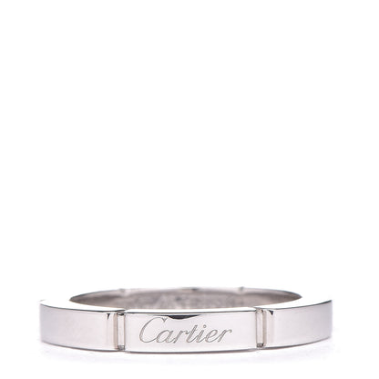 Cartier 18K White Gold 2.5mm Maillon Panthere Wedding Band Ring 46 3.75 1 of 4