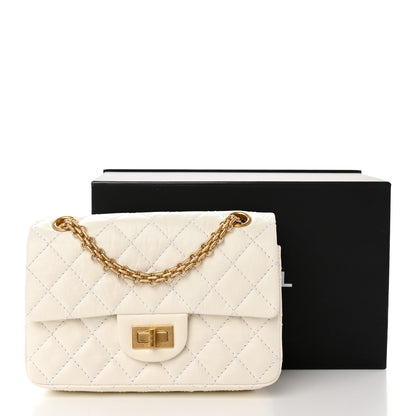 Chanel Aged Calfskin Quilted 2.55 Reissue Mini Flap White 12 of 12