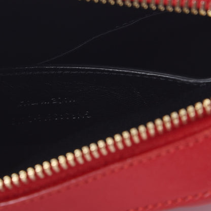 Saint Laurent Lambskin Matelasse Chevron Classic Monogram Shoulder Bag Red 7 of 7