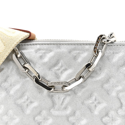 Louis Vuitton Metallic Lambskin Embossed Monogram Coussin PM Silver 8 of 12