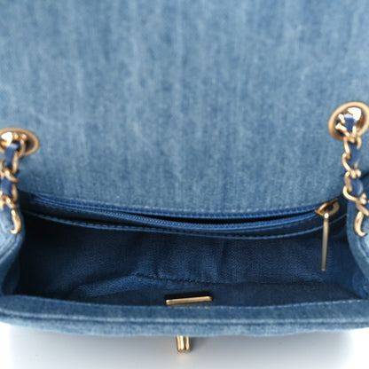 Chanel Denim Quilted Mini Pearl Crush Flap Blue 5 of 12