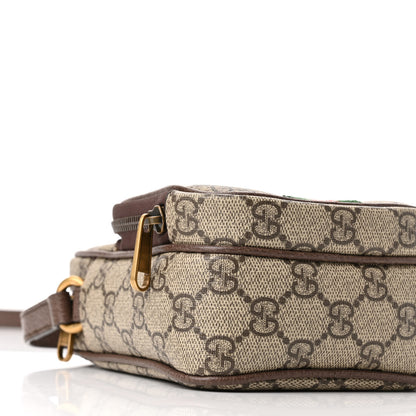 Gucci GG Supreme Monogram Web Mini Ophidia Double Zip Messenger Bag Beige New Acero 9 of 10
