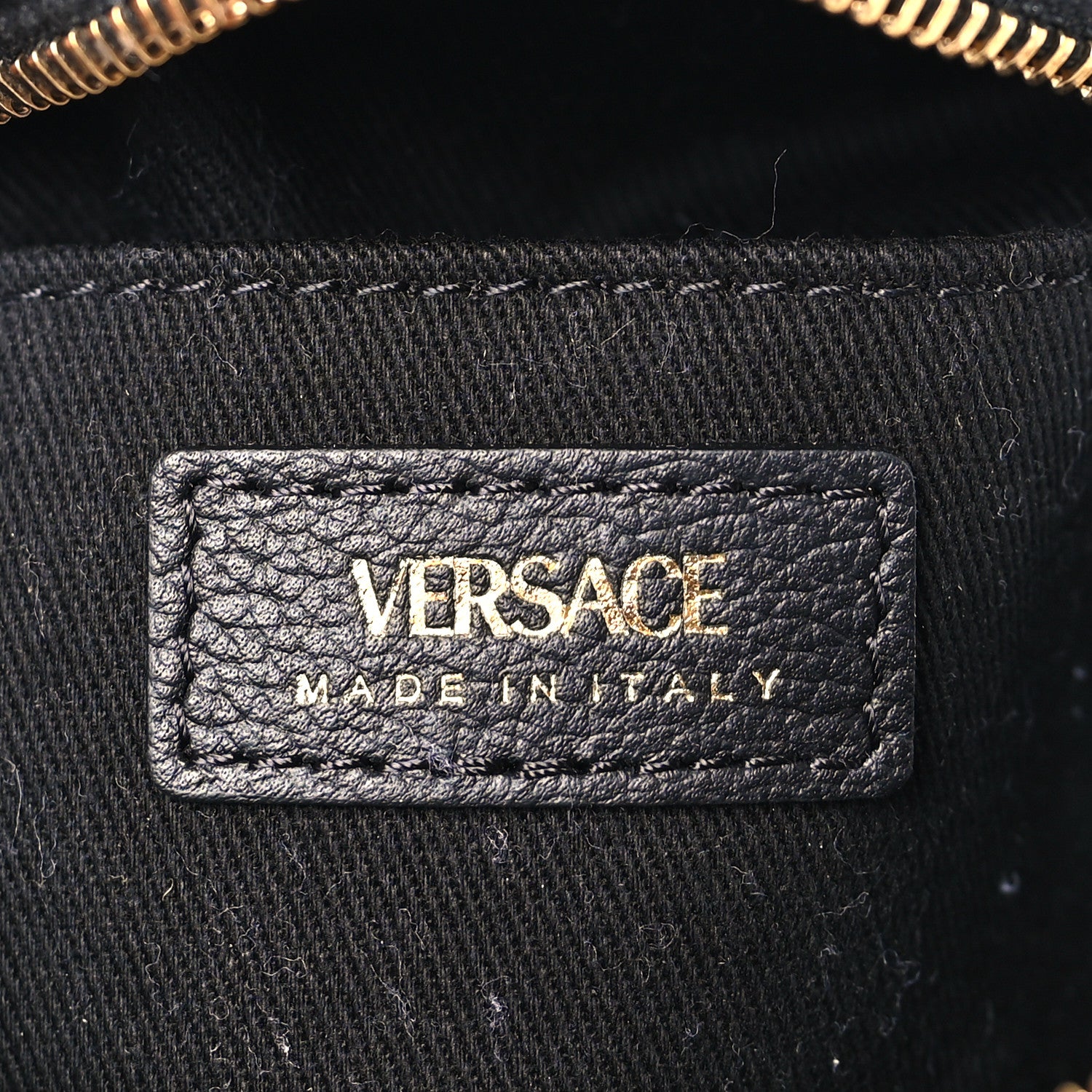 Versace Calfskin Mini La Medusa Chain Round Crossbody Bag Black 6 of 8