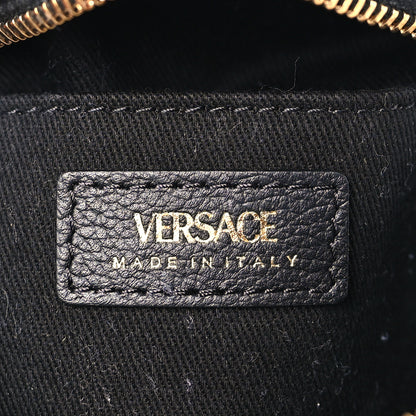 Versace Calfskin Mini La Medusa Chain Round Crossbody Bag Black 6 of 8