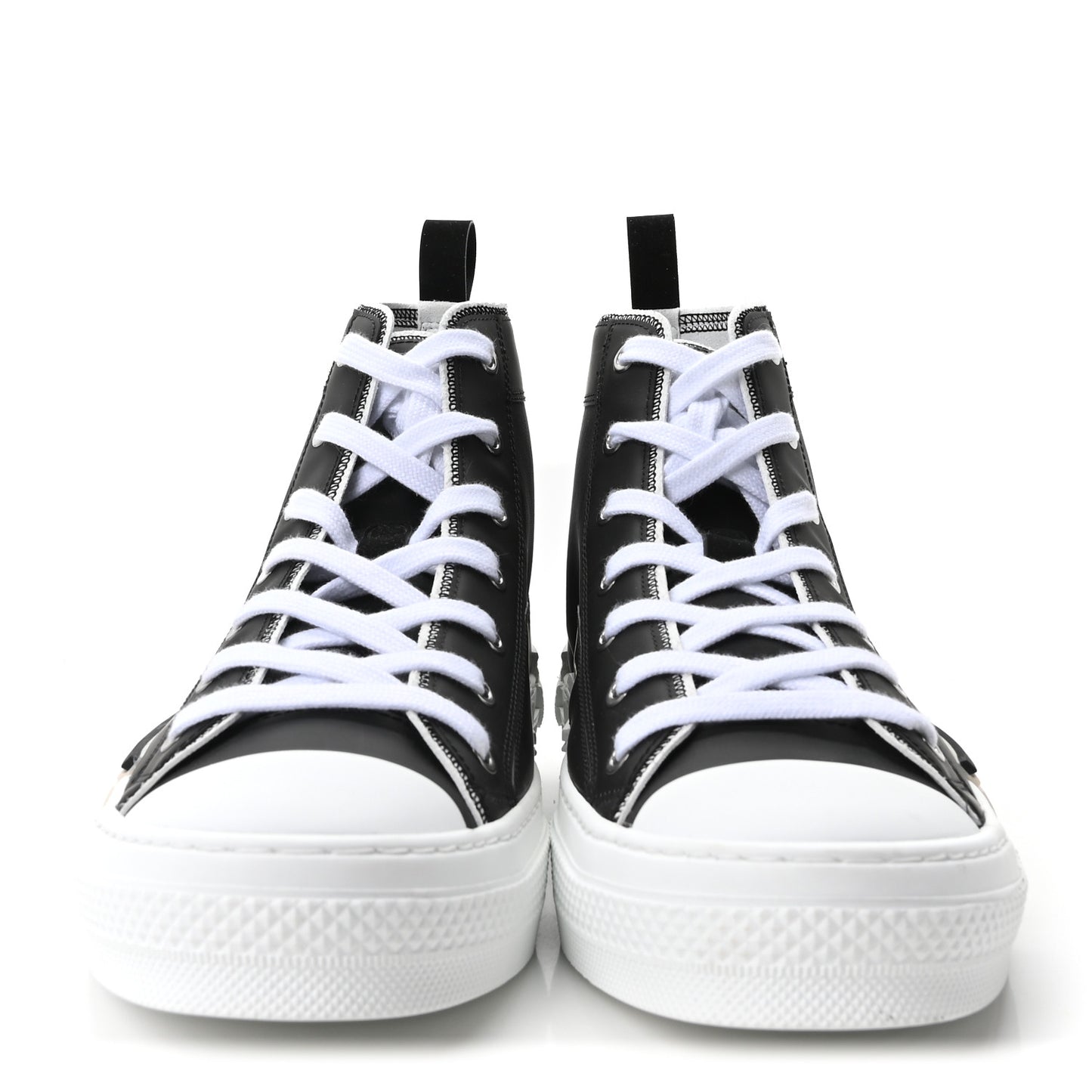 Nylon Calfskin Mens B23 High Top Sneakers 42 Black