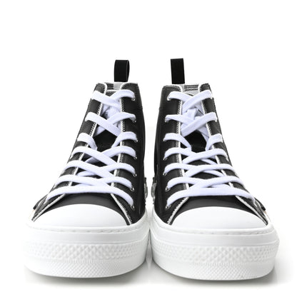 Christian Dior Nylon Calfskin Mens B23 High Top Sneakers 42 Black 3 of 9