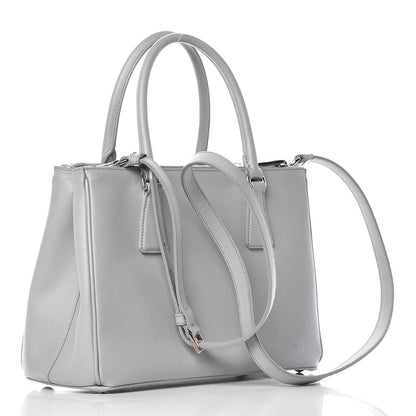 Prada Saffiano Small Galleria Double Zip Tote Granito 3 of 9