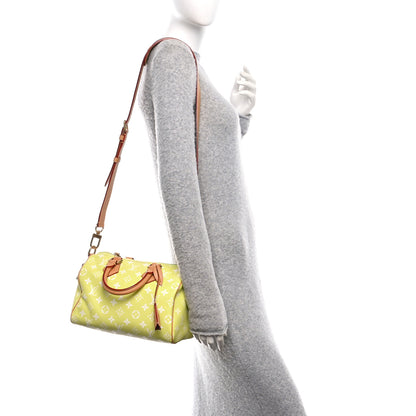 Louis Vuitton Calfskin Monogram Speedy P9 Bandouliere 25 Lemonade Yellow 3 of 21