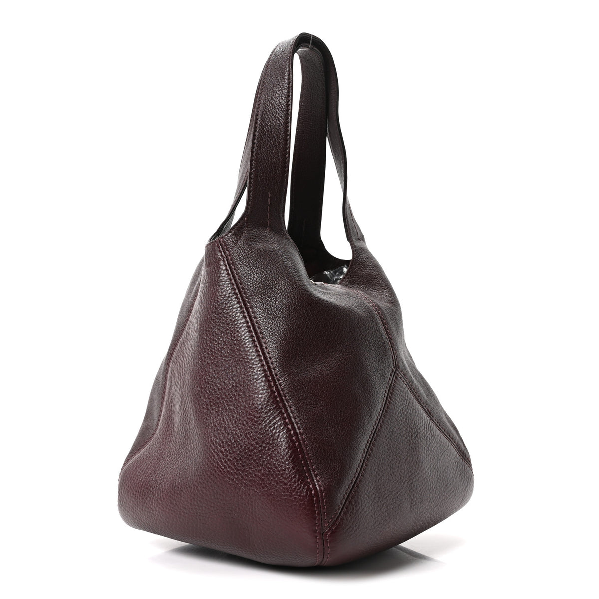 Grained Calfskin Small Balloon Bag Grenat