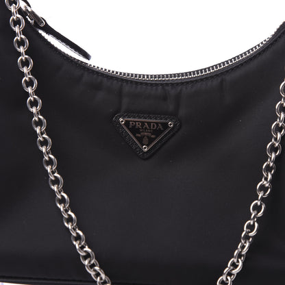 Prada Nylon Re-Edition 2005 Shoulder Bag Black 10 of 11